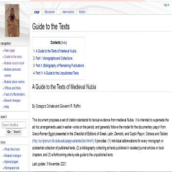 Guide to the texts of Medieval Nubia