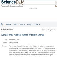 Antibiotic beer