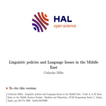 Linguistic policies and language issues in the Middle East