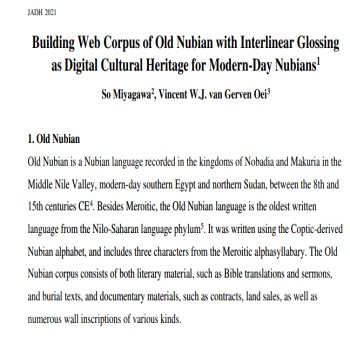 Building a web corpus of Old Nubian